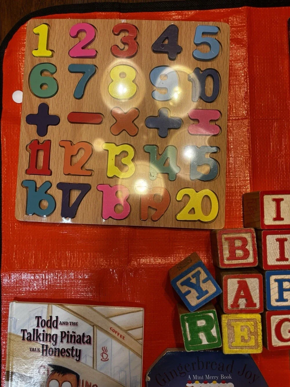 Preschool Learning Bundle Lot Wooden Alphabet Numbers Puzzle Workbooks Ages 3-7